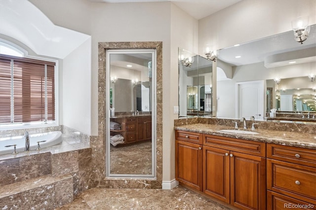 9065 E Lost Hill Trl, Lone Tree, CO 80124 - full bathroom with vanity and a bath