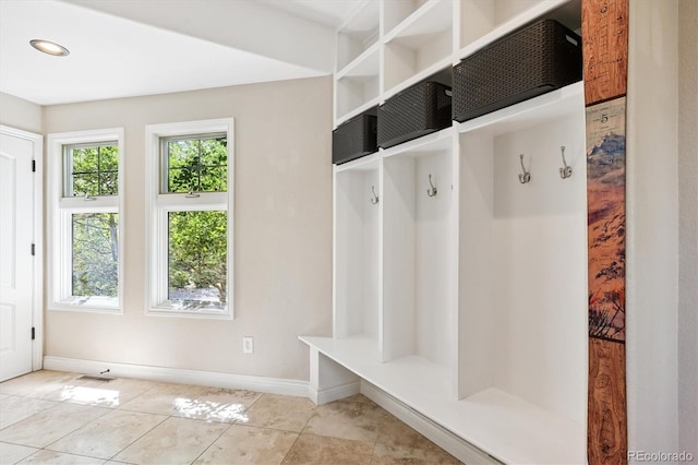 9065 E Lost Hill Trl, Lone Tree, CO 80124 - mudroom with tile patterned floors and recessed lighting