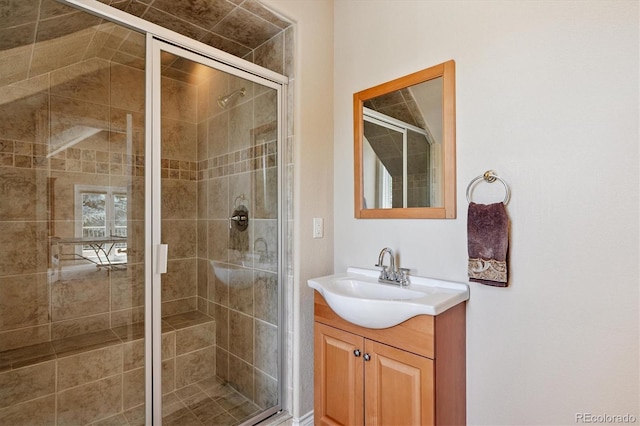 9065 E Lost Hill Trl, Lone Tree, CO 80124 - full bath featuring vanity and a shower stall