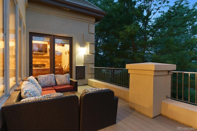 9065 E Lost Hill Trl, Lone Tree, CO 80124 - deck featuring an outdoor hangout area