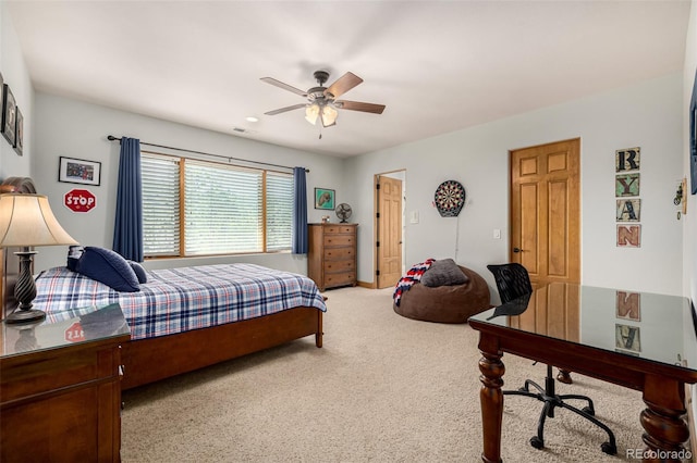 22554 Treetop Ln, Golden, CO 80401 - carpeted bedroom featuring a ceiling fan