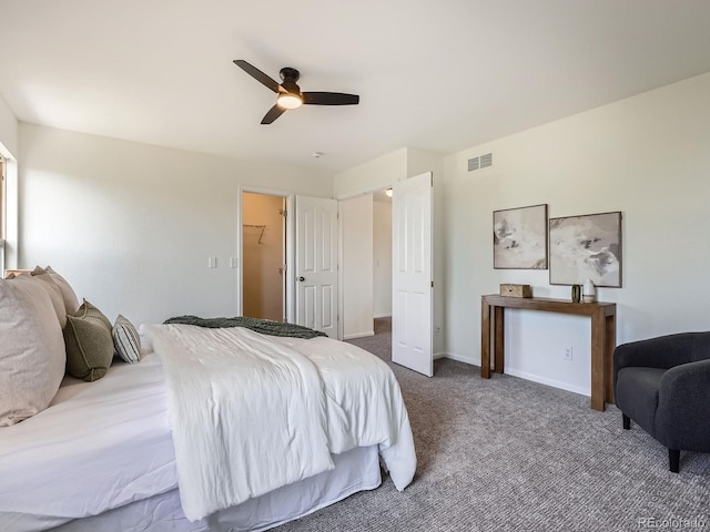 21770 Mount Elbert Pl, Parker, CO 80138 - carpeted bedroom with a ceiling fan and baseboards