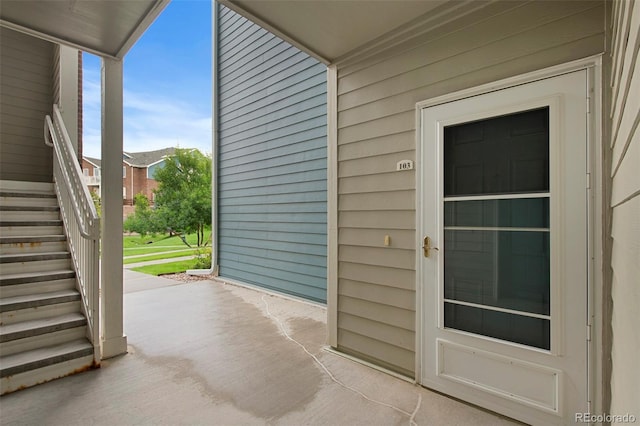 view of doorway to property