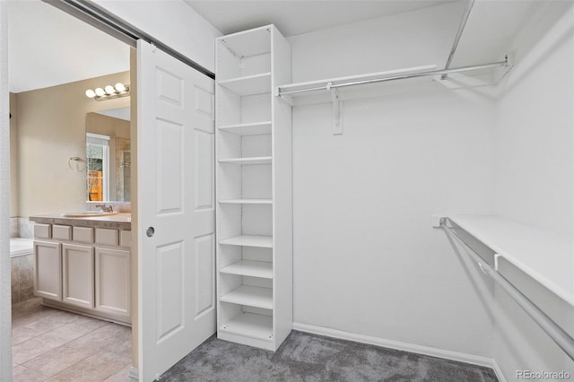 4732 S Coolidge St, Aurora, CO 80016 - walk in closet with light carpet and a sink