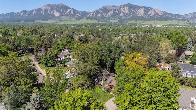 255 Kiowa Pl, Boulder, CO 80303 - drone / aerial view of a mountainous background and a forest