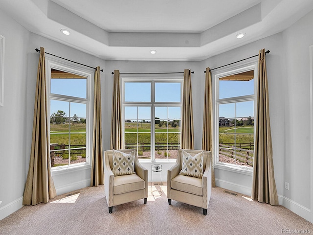 2131 Driver Ln, Erie, CO 80516 - living area with light carpet, recessed lighting, and plenty of natural light
