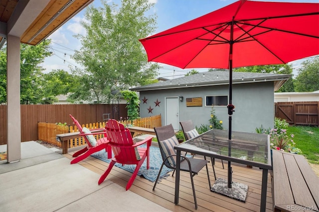 4220 Quitman St, Denver, CO 80212 - deck featuring outdoor dining space and a patio