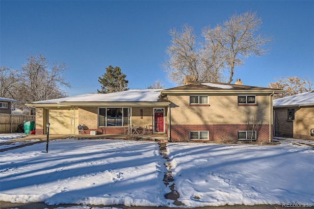 view of front of home with a porch