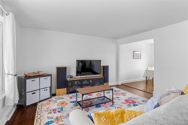 4544 W 65th Ave, Arvada, CO 80003 - living area featuring baseboards and hardwood / wood-style floors