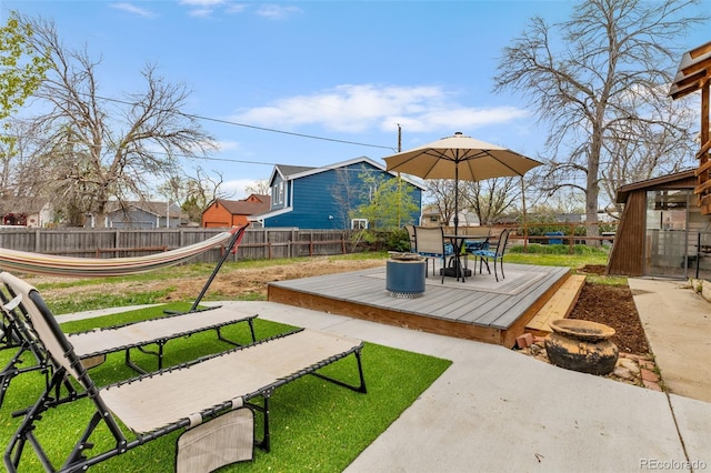 4544 W 65th Ave, Arvada, CO 80003 - exterior space featuring a deck and a fenced backyard