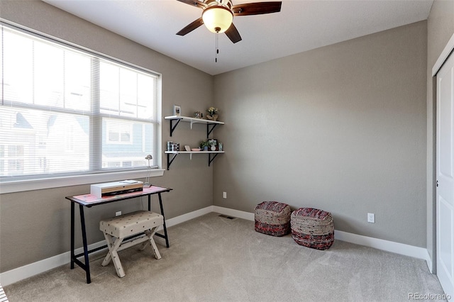 13713 Raritan Ln, Broomfield, CO 80023 - misc room featuring ceiling fan and light colored carpet