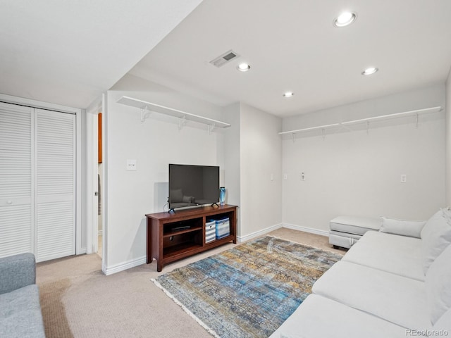 view of carpeted living room