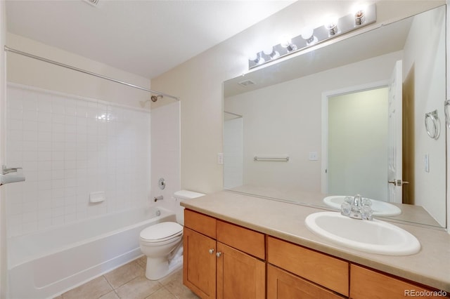 22813 E Briarwood Pl, Aurora, CO 80016 - bathroom featuring vanity, tile patterned floors, and tub / shower combination