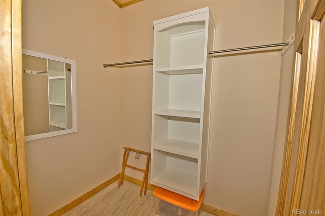 view of walk in closet