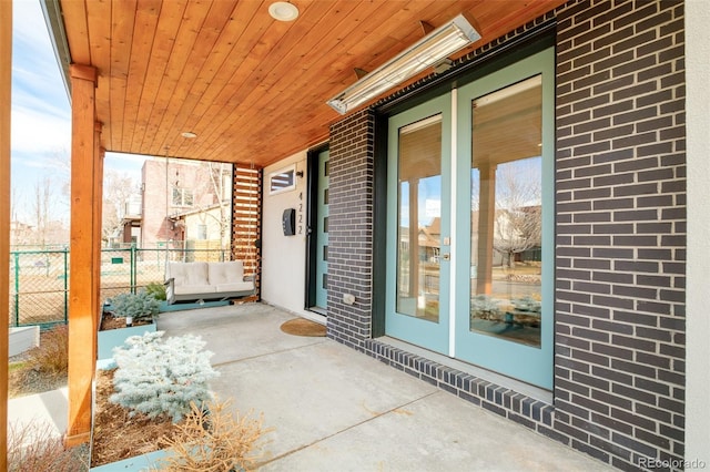 view of patio / terrace with french doors