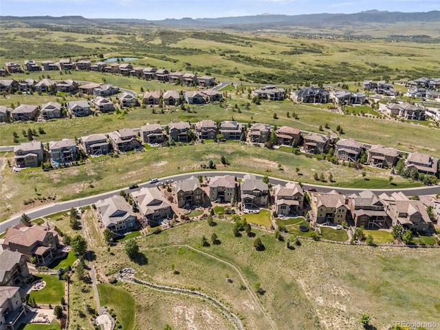 10757 Timberdash Ave, Highlands Ranch, CO 80126 - aerial view of property's location with nearby suburban area and mountains