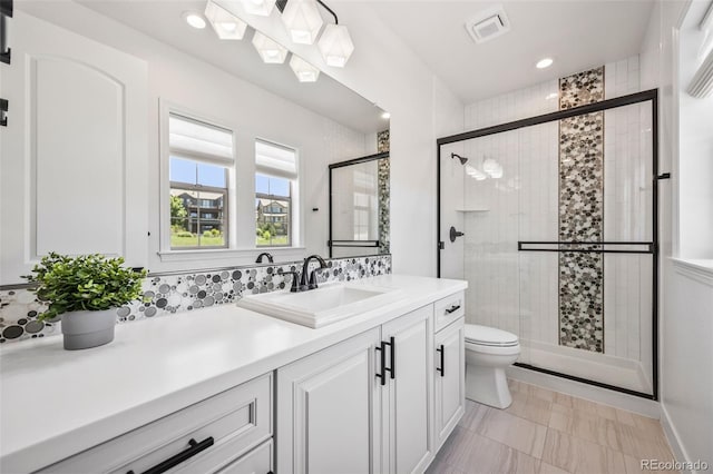 10757 Timberdash Ave, Highlands Ranch, CO 80126 - full bath featuring vanity, a shower stall, and recessed lighting