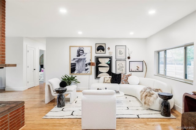 1330 Olive St, Denver, CO 80220 - living area featuring wood finished floors, recessed lighting, and baseboards