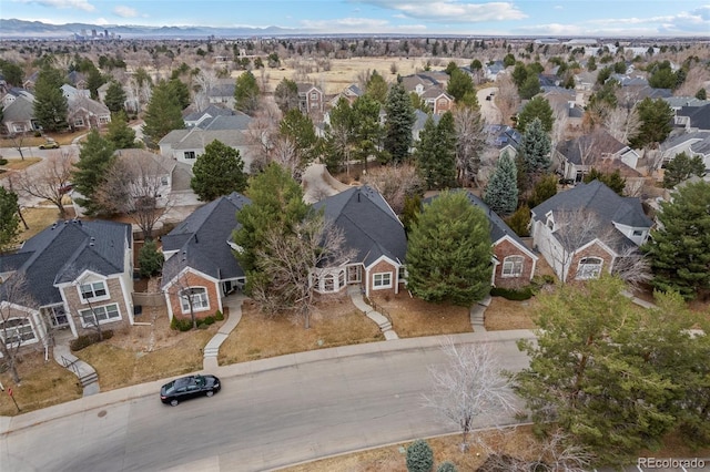 drone / aerial view featuring a residential view