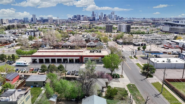 drone / aerial view of a skyline view