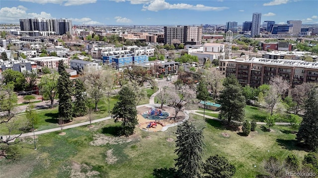 aerial view with a view of city