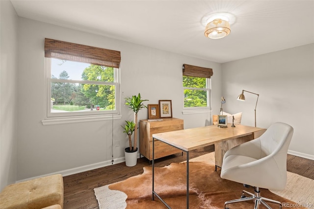 6128 S Coventry Ln E, Littleton, CO 80123 - office area with wood finished floors and baseboards