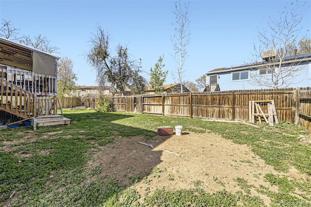 12425 Bellaire Dr, Thornton, CO 80241 - view of yard with stairs and a wooden deck