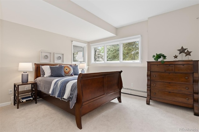 1952 Columbine Ct, Golden, CO 80401 - bedroom featuring a baseboard radiator and light colored carpet
