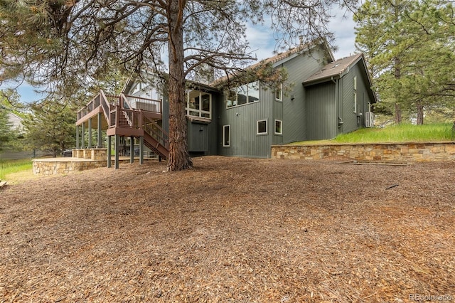 1952 Columbine Ct, Golden, CO 80401 - back of property featuring stairs and a wooden deck
