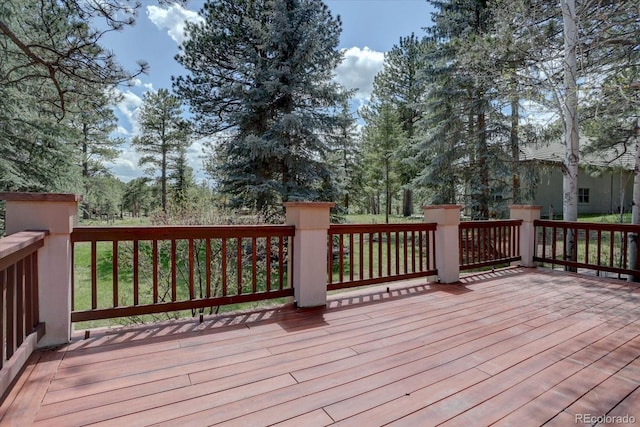 2828 Keystone Dr, Evergreen, CO 80439 - view of wooden deck
