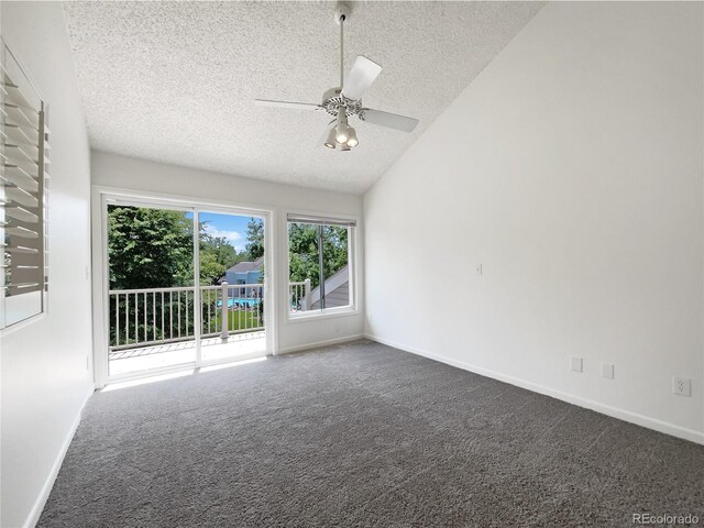 1925 28th Ave Unit 34, Greeley, CO 80634 - carpeted spare room featuring a textured ceiling and a ceiling fan
