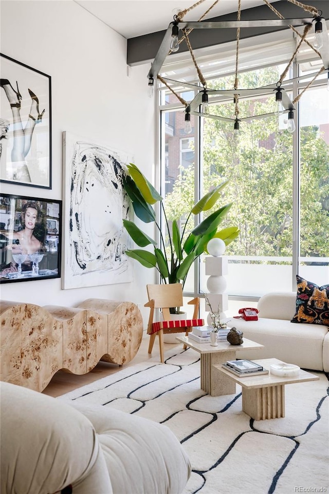 living room with a healthy amount of sunlight