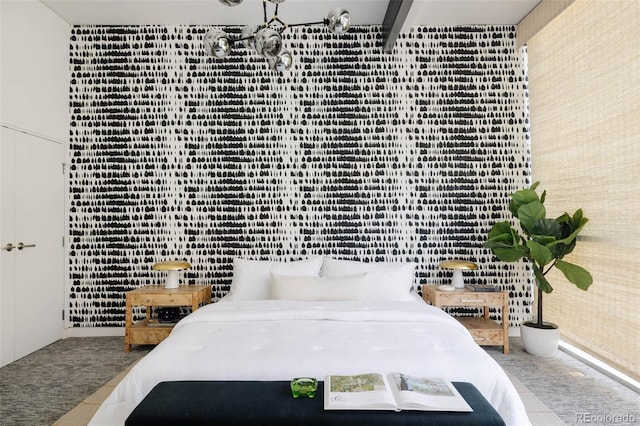 view of carpeted bedroom