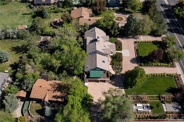 bird's eye view with a residential view