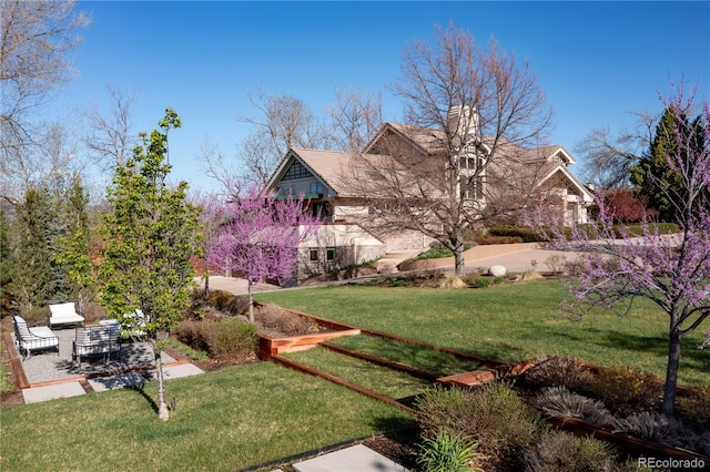 view of yard with a patio area