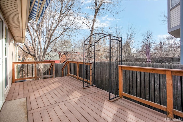 wooden deck with fence