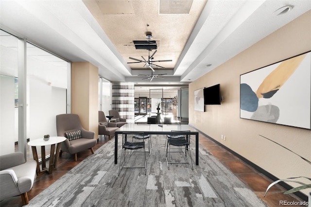 100 Park Ave Unit 2008, Denver, CO 80205 - office featuring a raised ceiling and a ceiling fan
