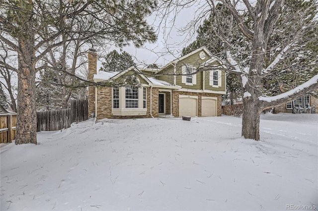 front facade featuring a garage