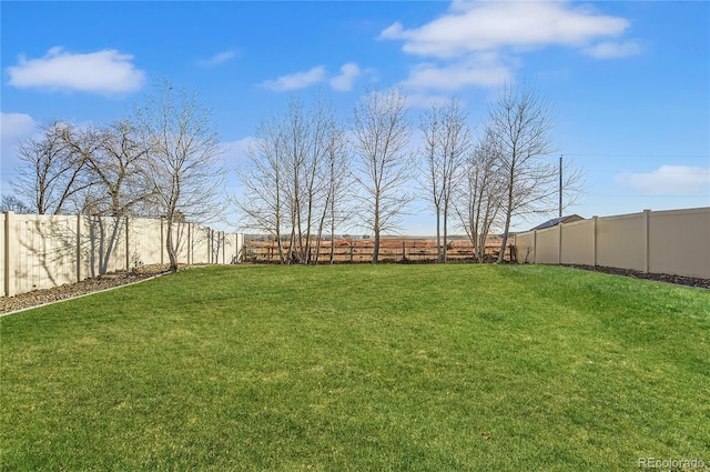 3423 Rosewood Ln, Johnstown, CO 80534 - view of yard with a fenced backyard