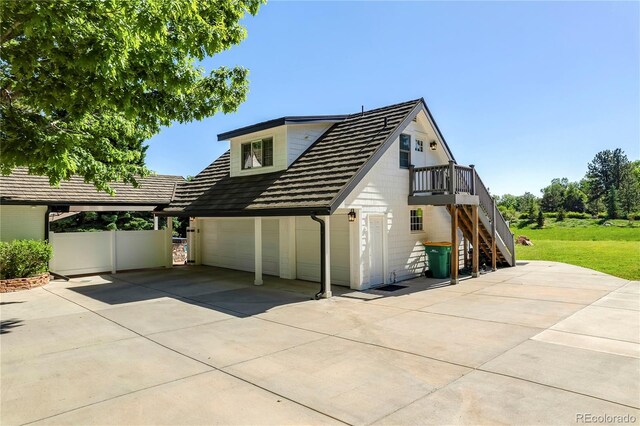 view of back of property