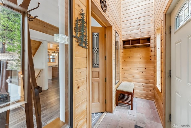 2028 Redhill Rd, Fairplay, CO 80440 - mudroom with wood walls