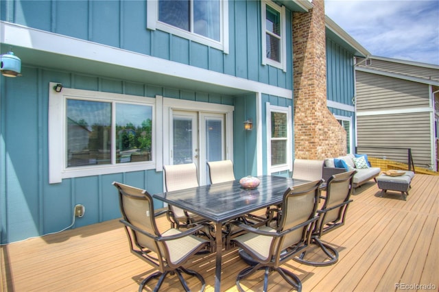 8140 S Storm King Peak, Littleton, CO 80127 - wooden deck featuring outdoor dining area and french doors