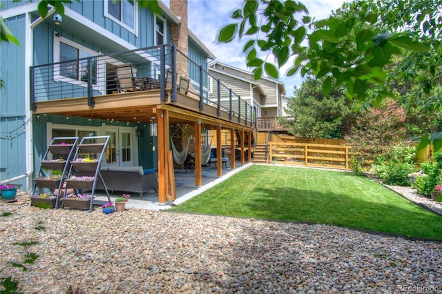 8140 S Storm King Peak, Littleton, CO 80127 - view of green lawn featuring a patio area