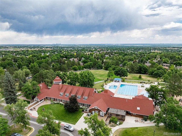 8140 S Storm King Peak, Littleton, CO 80127 - aerial view of a pool