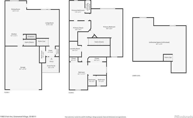 11883 E Fair Ave, Greenwood Village, CO 80111 - view of property floor plan
