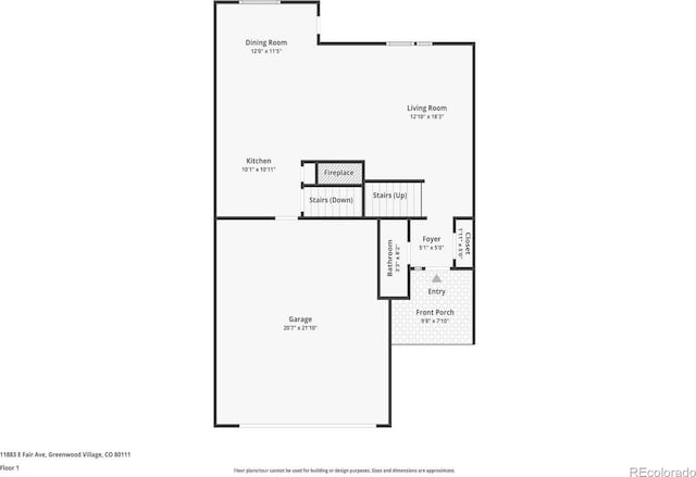 11883 E Fair Ave, Greenwood Village, CO 80111 - view of property floor plan