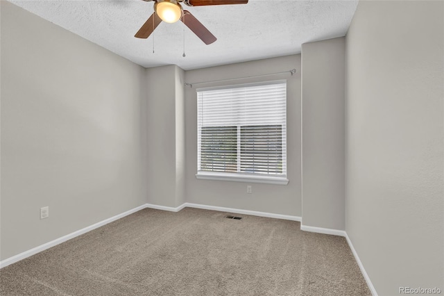 275 S Pembrook St, Castle Rock, CO 80104 - carpeted empty room with a textured ceiling, a ceiling fan, and baseboards