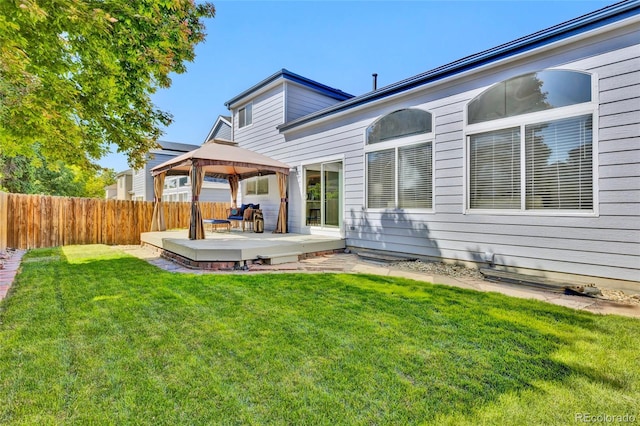 275 S Pembrook St, Castle Rock, CO 80104 - back of property featuring a gazebo and a patio