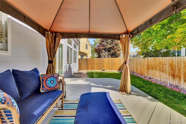 275 S Pembrook St, Castle Rock, CO 80104 - fenced backyard with a gazebo and a deck