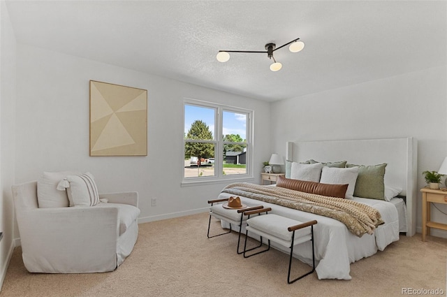 4269 Carter Trl, Boulder, CO 80301 - bedroom featuring light carpet, a textured ceiling, and baseboards